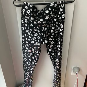 TEREZ METALLIC SILVER CHEETAH LONG PANT